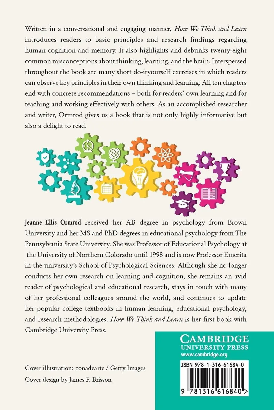 Rückseite: 9781316616840 | How We Think and Learn | Jeanne Ellis Ormrod | Taschenbuch | Englisch
