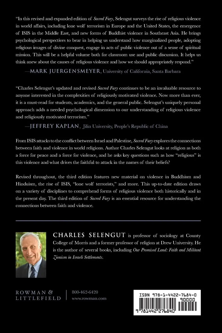 Rückseite: 9781442276840 | Sacred Fury | Understanding Religious Violence | Charles Selengut