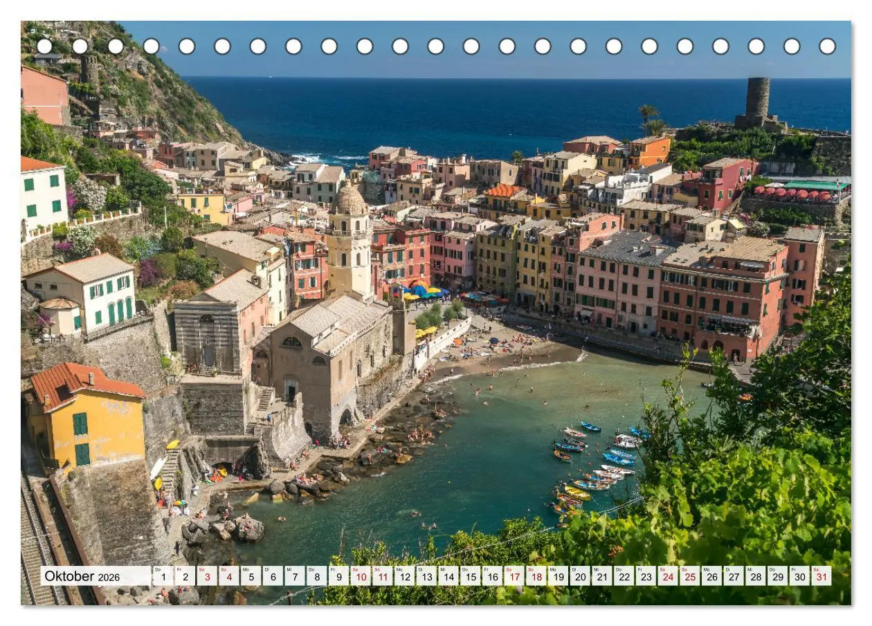 Bild: 9783457476840 | Die Italienische Riviera - Ligurien (Tischkalender 2026 DIN A5...