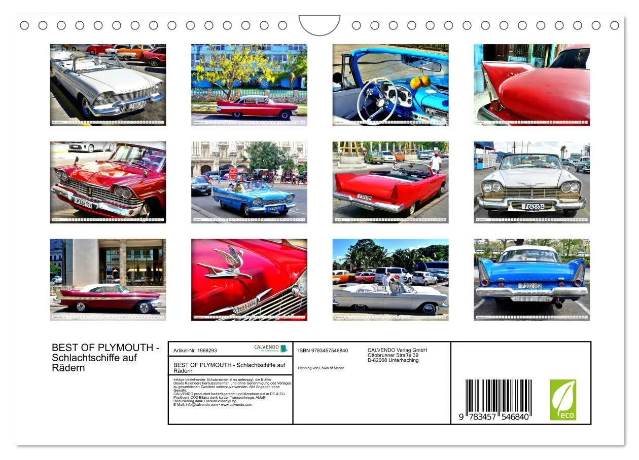 Bild: 9783457546840 | BEST OF PLYMOUTH - Schlachtschiffe auf Rädern (Wandkalender 2026...