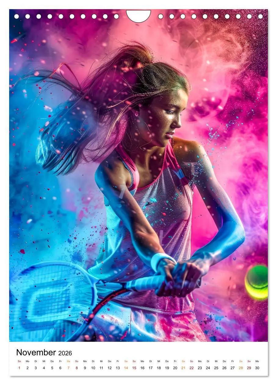 Bild: 9783516256840 | Tennis kreativ (Wandkalender 2026 DIN A4 hoch), CALVENDO...