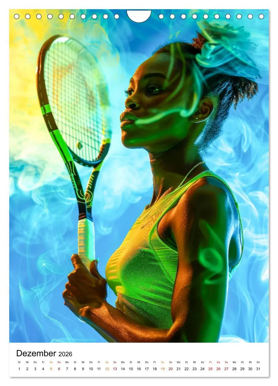 Bild: 9783516256840 | Tennis kreativ (Wandkalender 2026 DIN A4 hoch), CALVENDO...