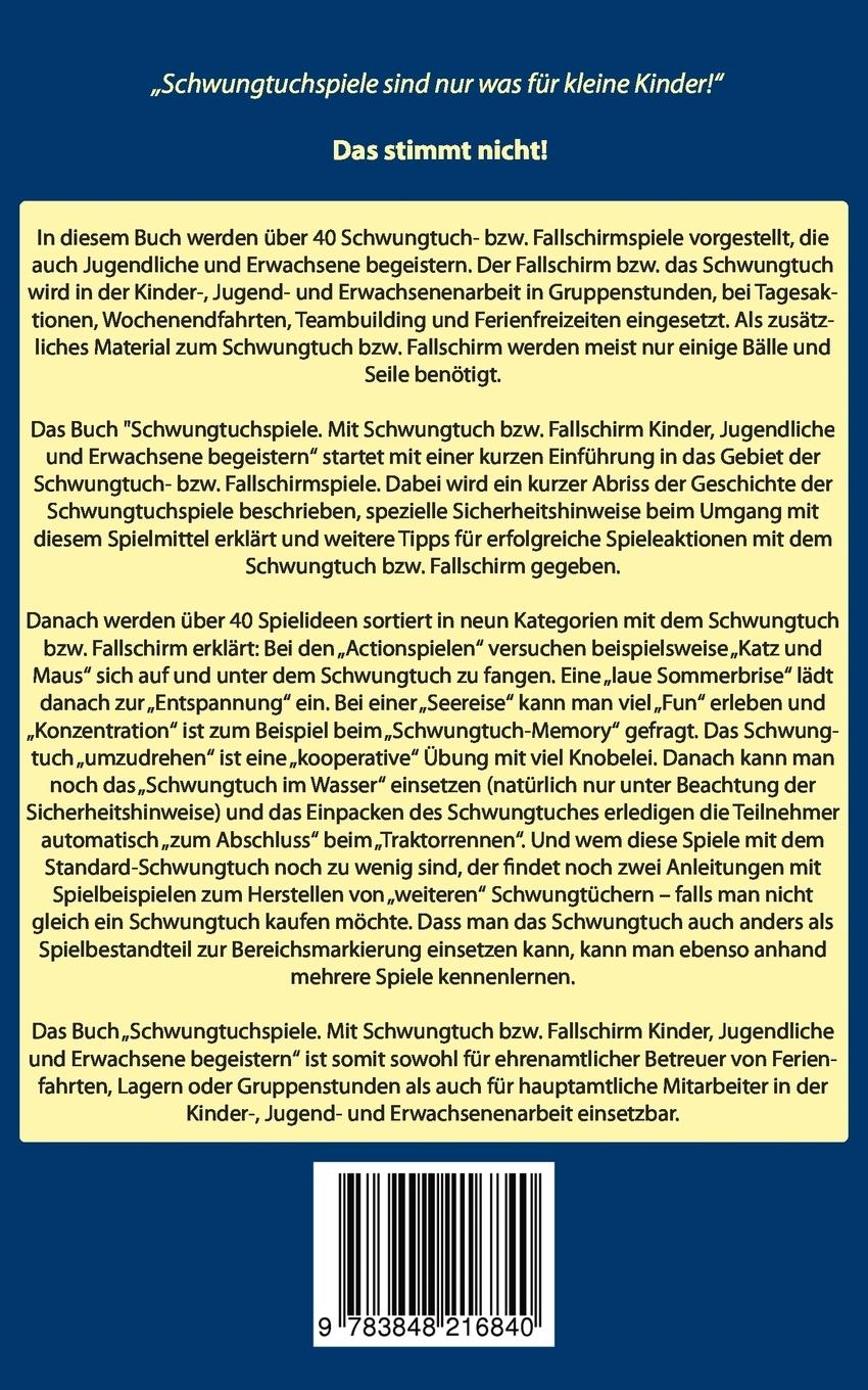 Rückseite: 9783848216840 | Schwungtuchspiele | Christian Mehler | Taschenbuch | 40 S. | Deutsch