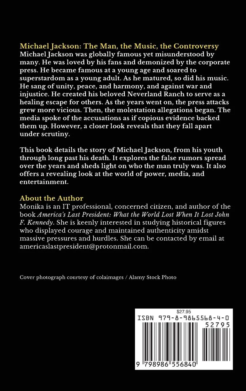 Rückseite: 9798986556840 | Michael Jackson | The Man, the Music, the Controversy | Monika Wiesak