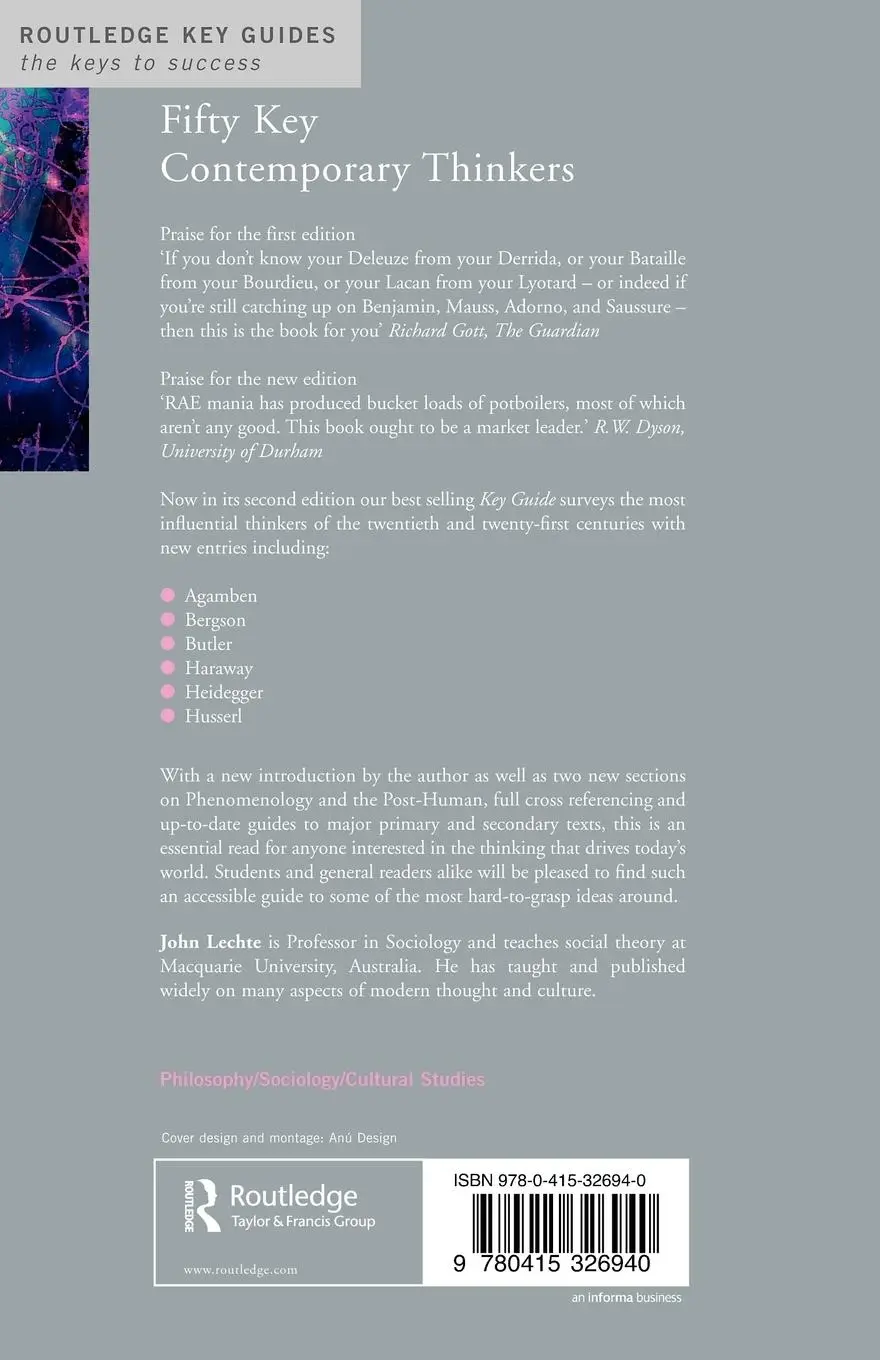 Rückseite: 9780415326940 | Fifty Key Contemporary Thinkers | From Structuralism to Post-Humanism