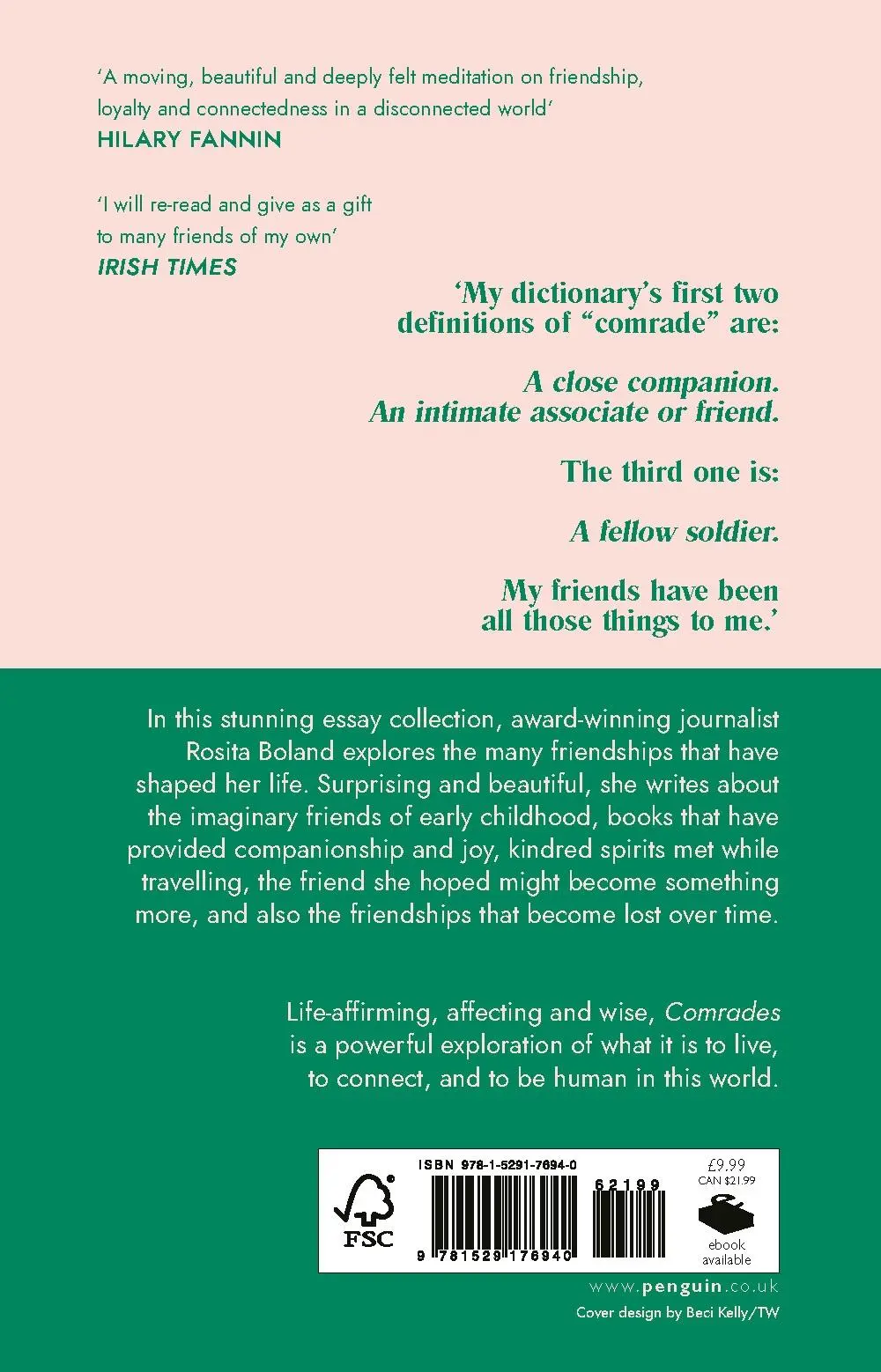 Rückseite: 9781529176940 | Comrades: A Lifetime of Friendships | Rosita Boland | Taschenbuch
