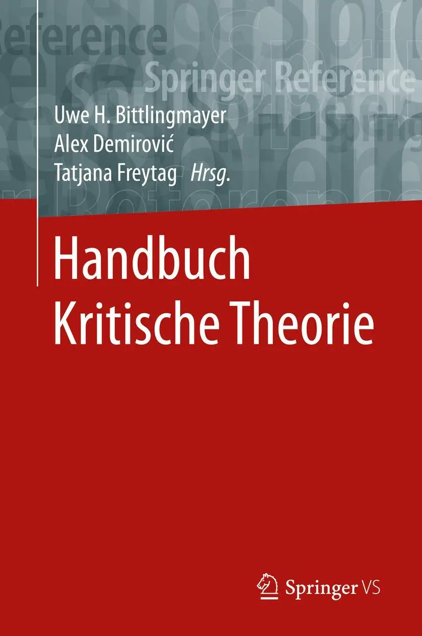 Cover: 9783658126940 | Handbuch Kritische Theorie | Uwe H. Bittlingmayer (u. a.) | Buch