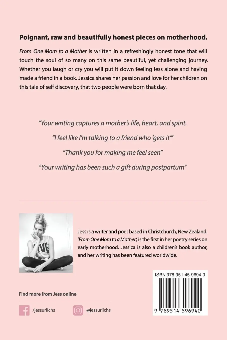 Rückseite: 9789514596940 | From One Mom to a Mother | Poetry &amp; Momisms | Jessica Urlichs | Buch