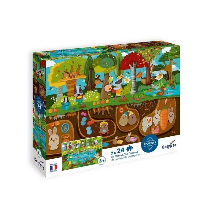 Cover: 3373910077040 | Waldtiere 2x24 Teile Puzzle | Herausgegeben von CALYPTO | Spiel | 2025