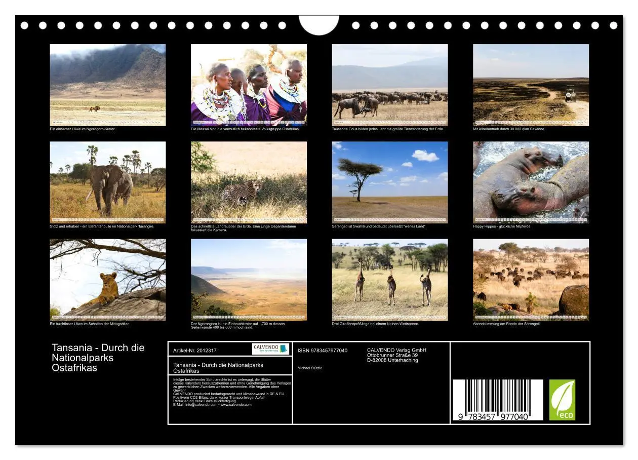 Bild: 9783457977040 | Tansania - Durch die Nationalparks Ostafrikas (Wandkalender 2026...