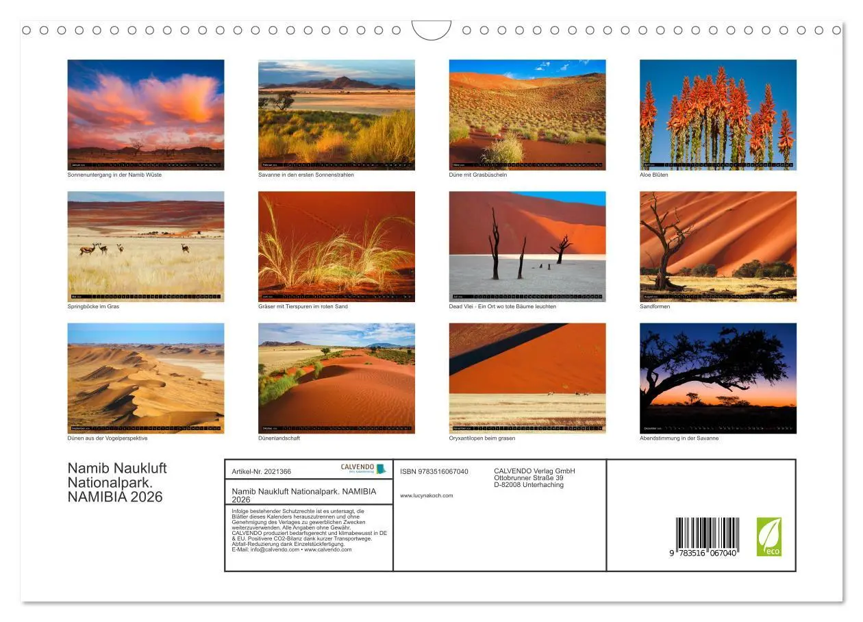 Bild: 9783516067040 | Namib Naukluft Nationalpark. NAMIBIA 2026 (Wandkalender 2026 DIN A3...