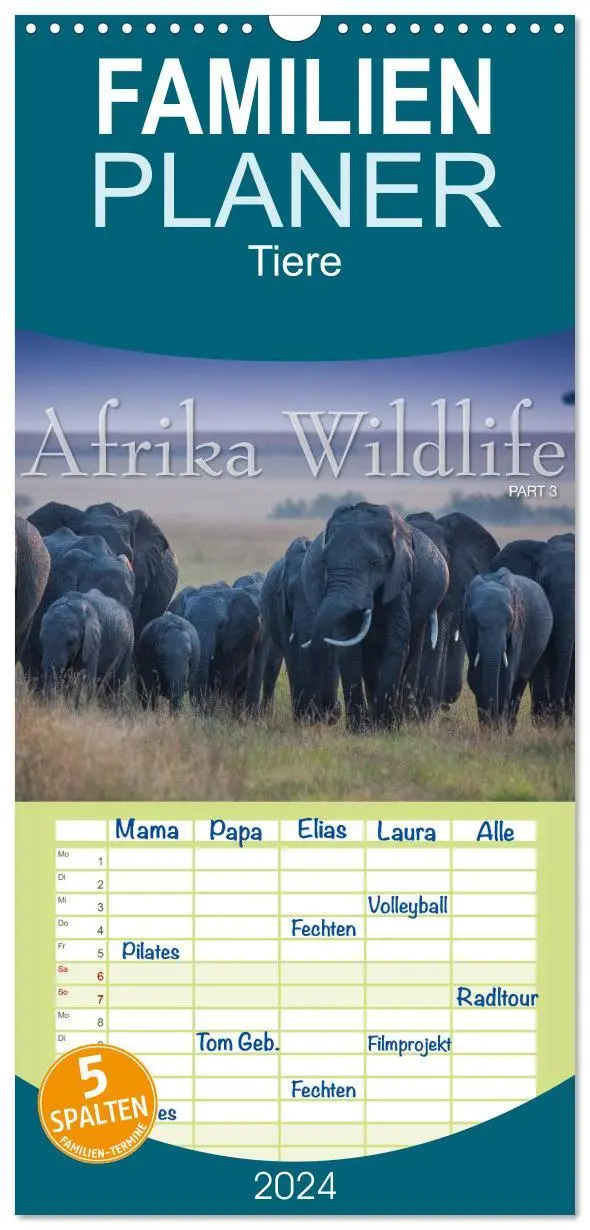 Cover: 9783516517040 | Familienplaner 2026 - Emotionale Momente: Afrika Wildlife. Part 3....