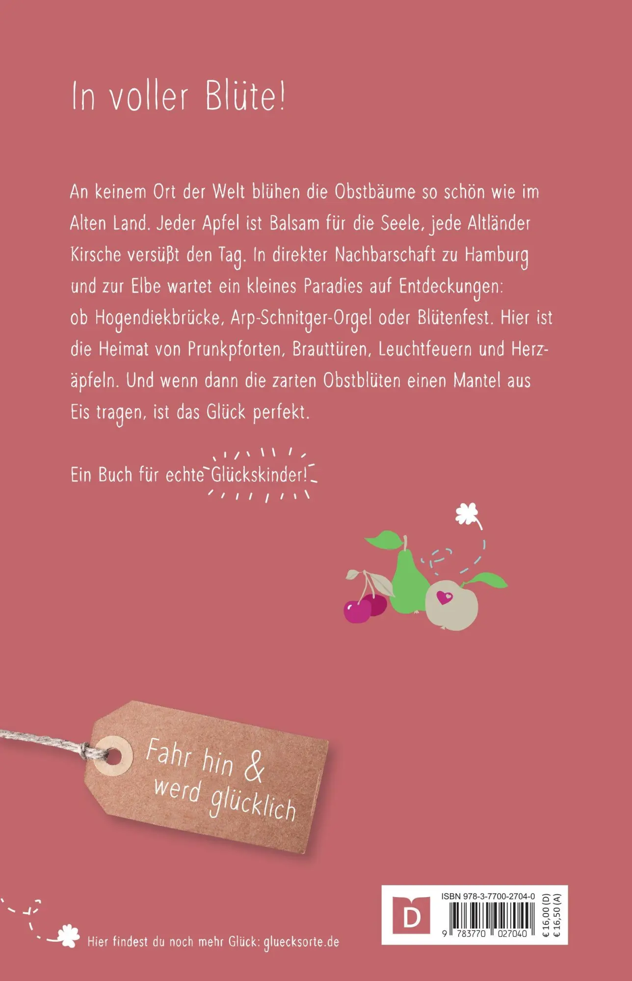 Rückseite: 9783770027040 | Glücksorte im Alten Land | Fahr hin &amp; werd glücklich | Melanie Brozeit