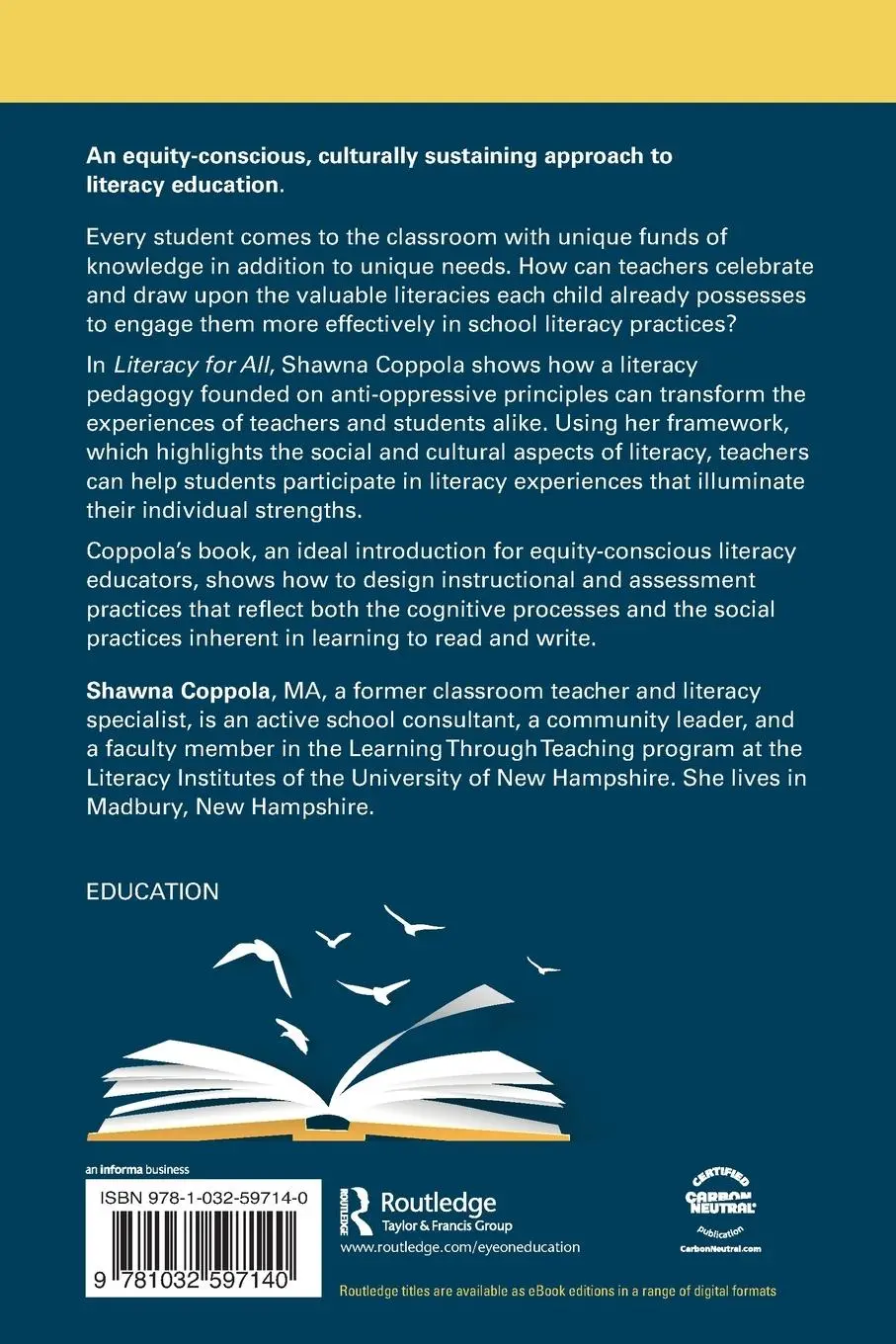 Rückseite: 9781032597140 | Literacy for All | A Framework for Anti-Oppressive Teaching | Coppola