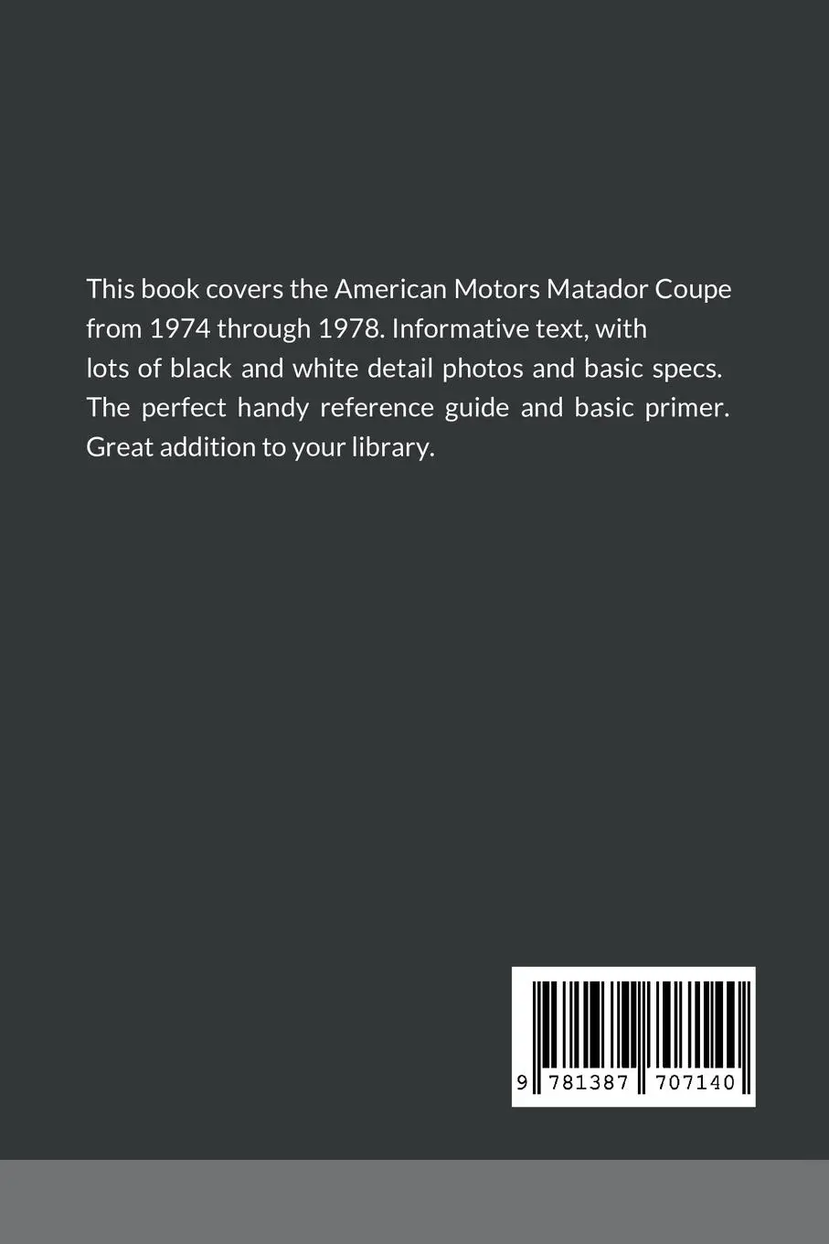 Rückseite: 9781387707140 | Matador Coupe by American Motors 1974-1978 | Donald Narus | Buch