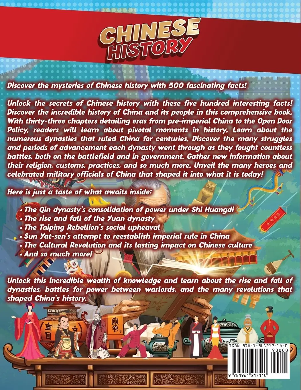 Rückseite: 9781961217140 | Chinese History | 500 Interesting Facts About Chinese History | Buch