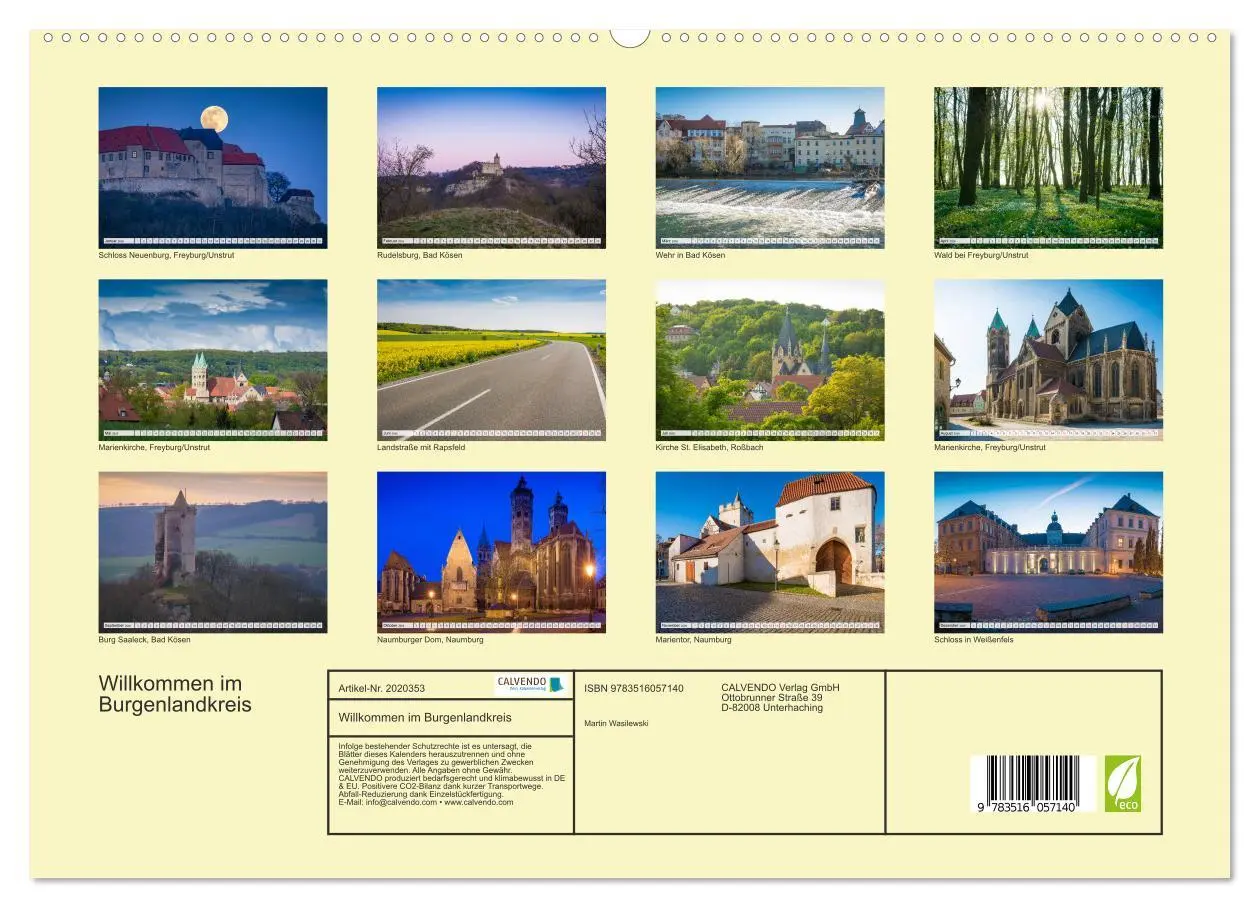 Bild: 9783516057140 | Willkommen im Burgenlandkreis (hochwertiger Premium Wandkalender...