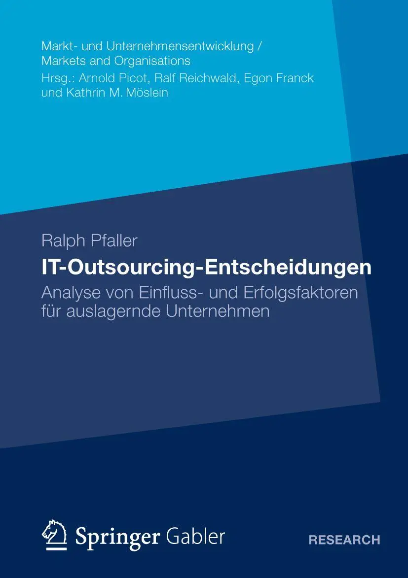 Cover: 9783658007140 | IT-Outsourcing-Entscheidungen | Ralph Pfaller | Taschenbuch | xx