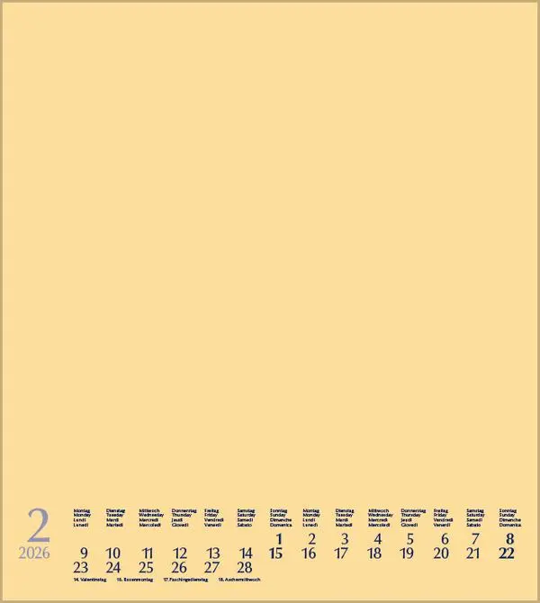 Bild: 9783731887140 | Foto-Malen-Basteln Bastelkalender beige 2026 | Verlag Korsch | 14 S.