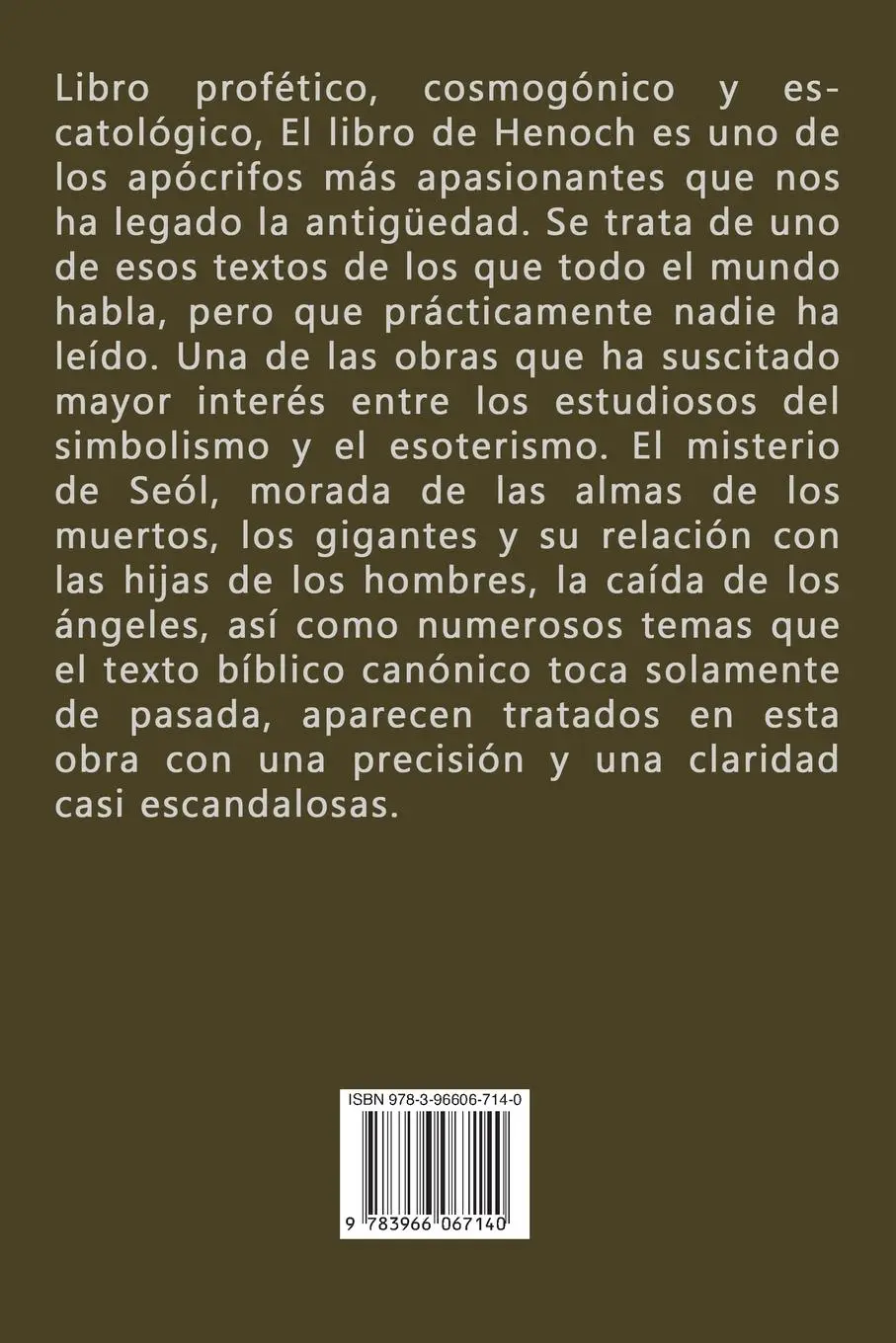 Rückseite: 9783966067140 | El libro de Henoch | Henoch (u. a.) | Taschenbuch | Spanisch | 2020
