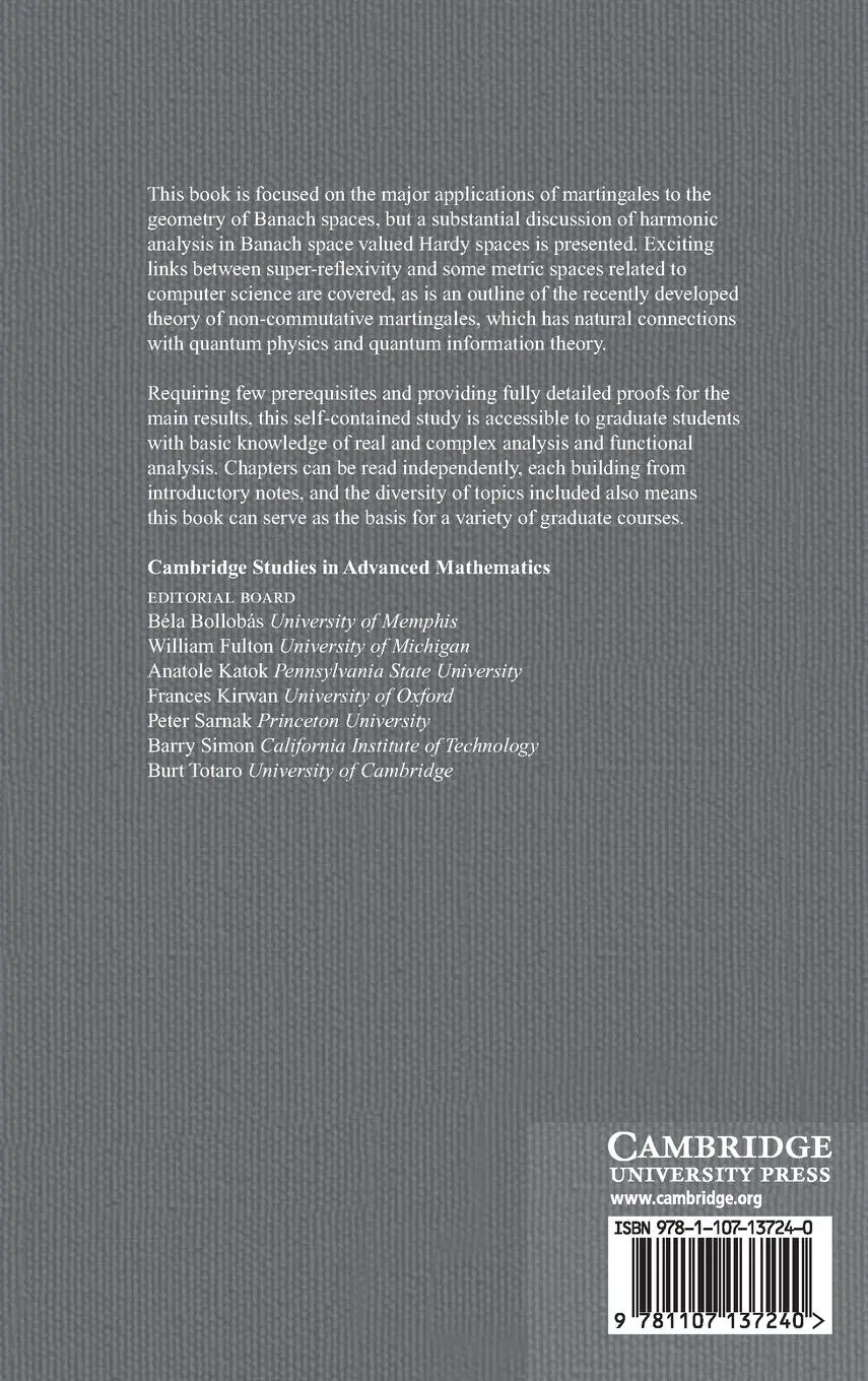 Rückseite: 9781107137240 | Martingales in Banach Spaces | Gilles Pisier | Buch | Englisch | 2016