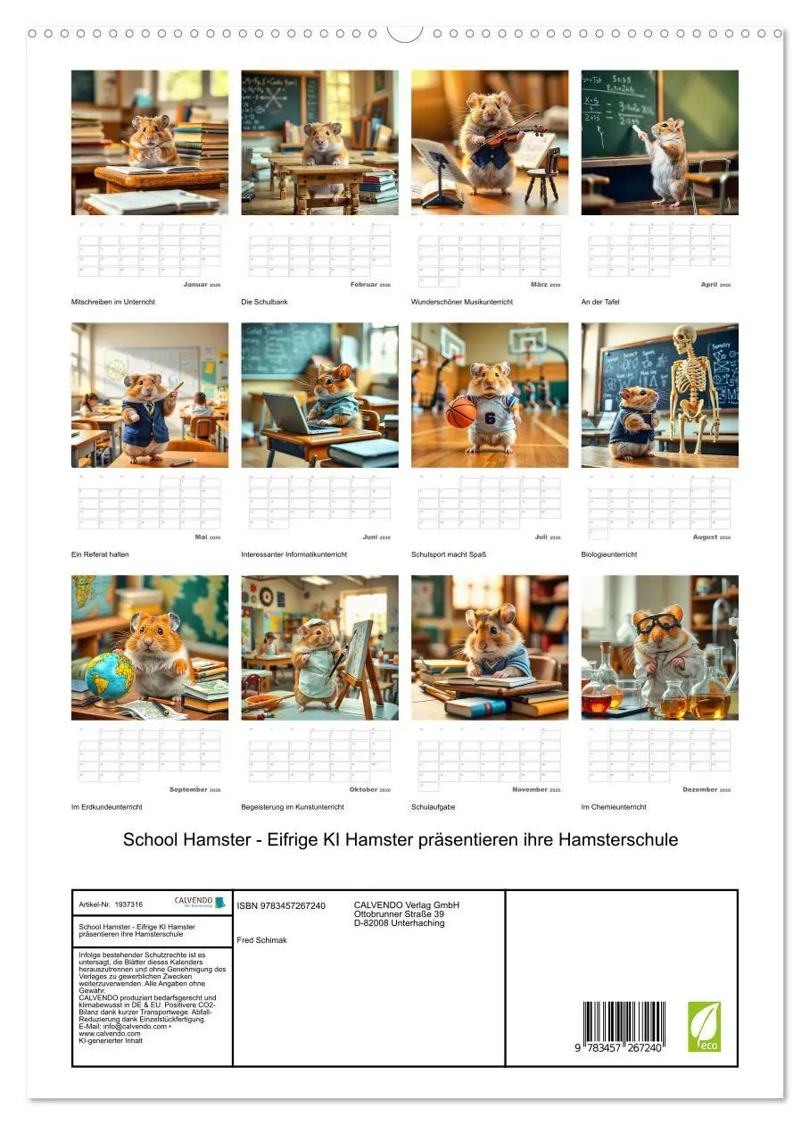 Bild: 9783457267240 | School Hamster - Eifrige KI Hamster präsentieren ihre Hamsterschule...