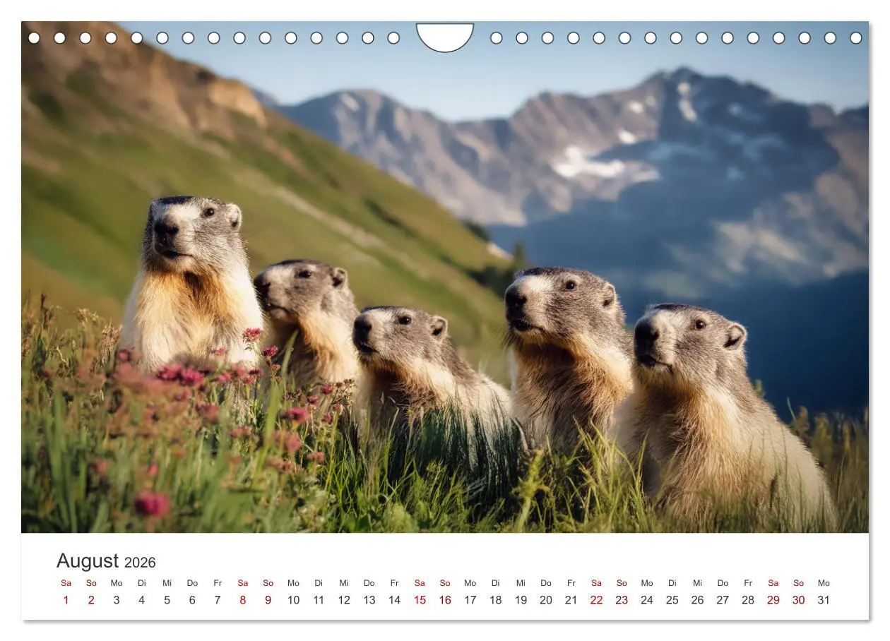 Bild: 9783516597240 | Alpenplüsch - Mit Murmeltieren durchs Jahr (Wandkalender 2026 DIN...