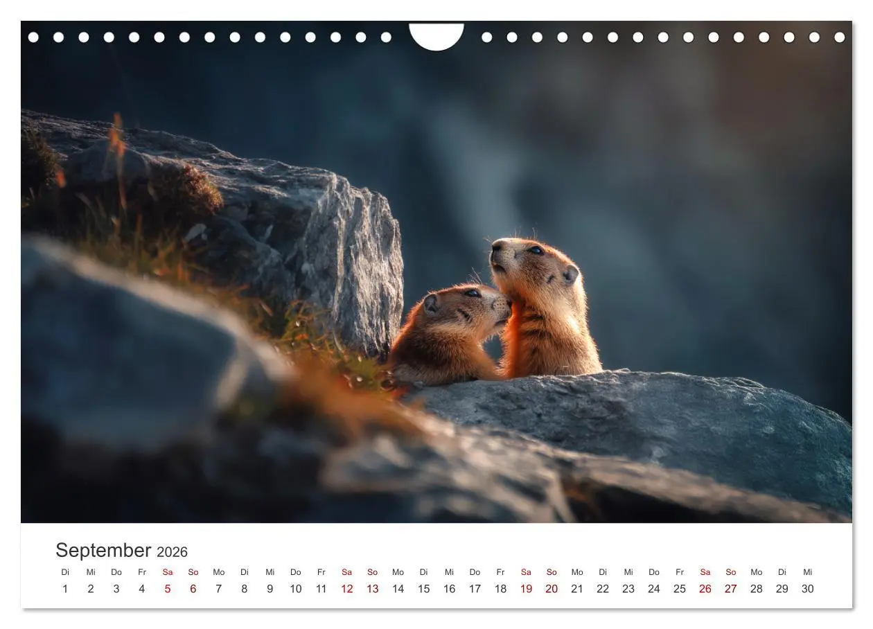 Bild: 9783516597240 | Alpenplüsch - Mit Murmeltieren durchs Jahr (Wandkalender 2026 DIN...