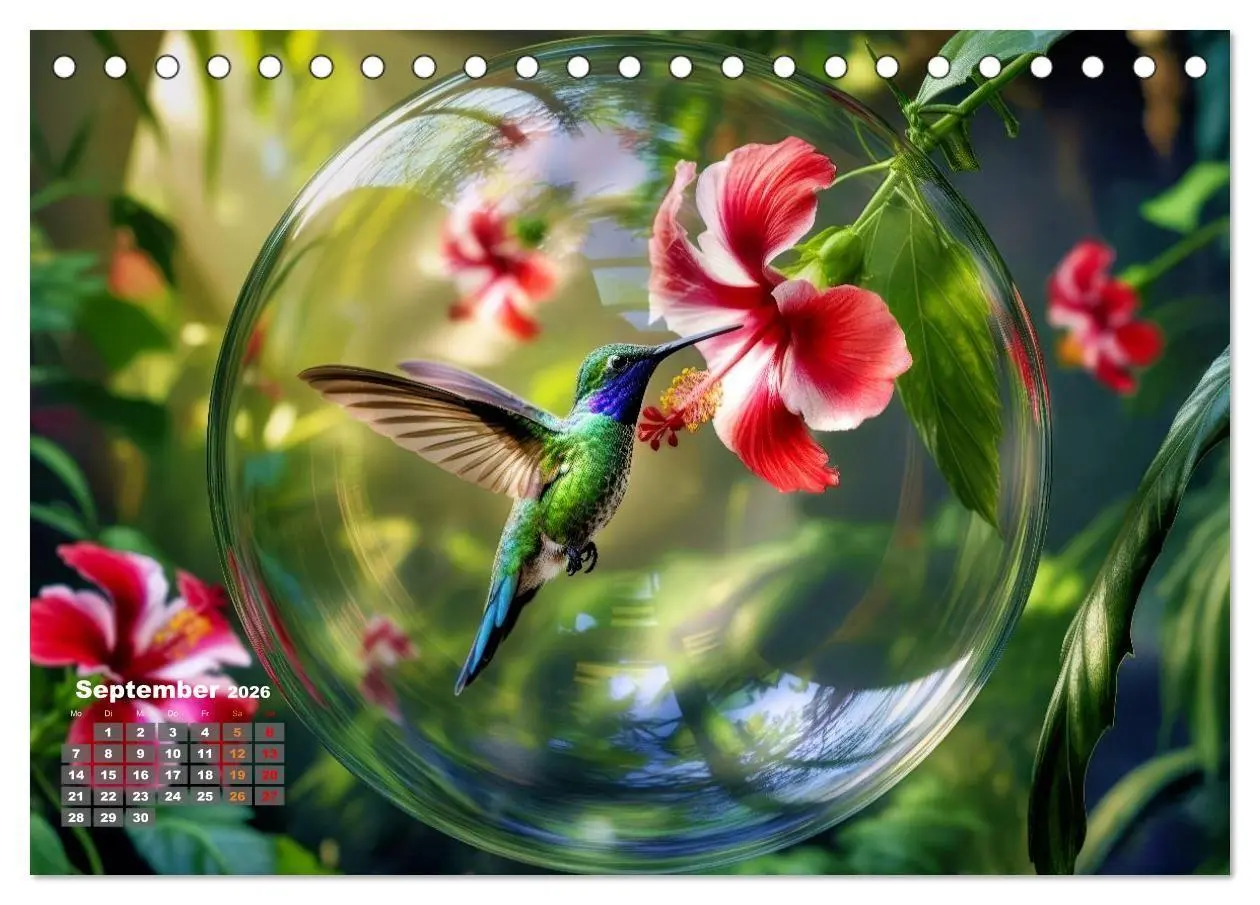 Bild: 9783516667240 | Kolibri in der Glaskugel (Tischkalender 2026 DIN A5 quer), CALVENDO...