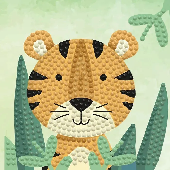 Bild: 4895225927340 | DIAMOND DOTZ - Diamond Painting Mini Wald Tiger | Kit (Bastelset)