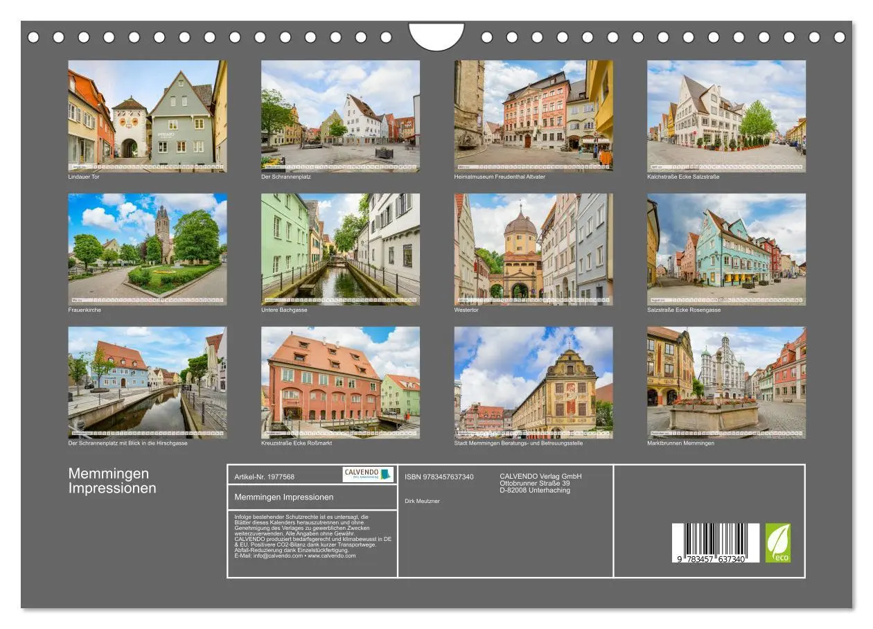 Bild: 9783457637340 | Memmingen Impressionen (Wandkalender 2026 DIN A4 quer), CALVENDO...
