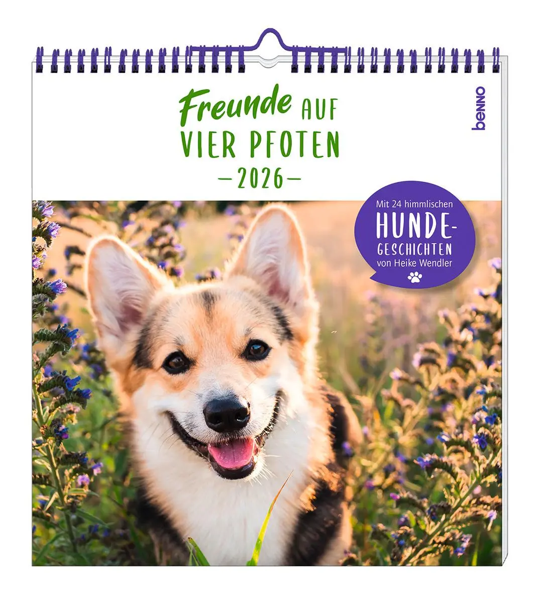 Cover: 9783746267340 | Freunde auf vier Pfoten 2026 | Mit 24 himmlischen Hunde-Geschichten