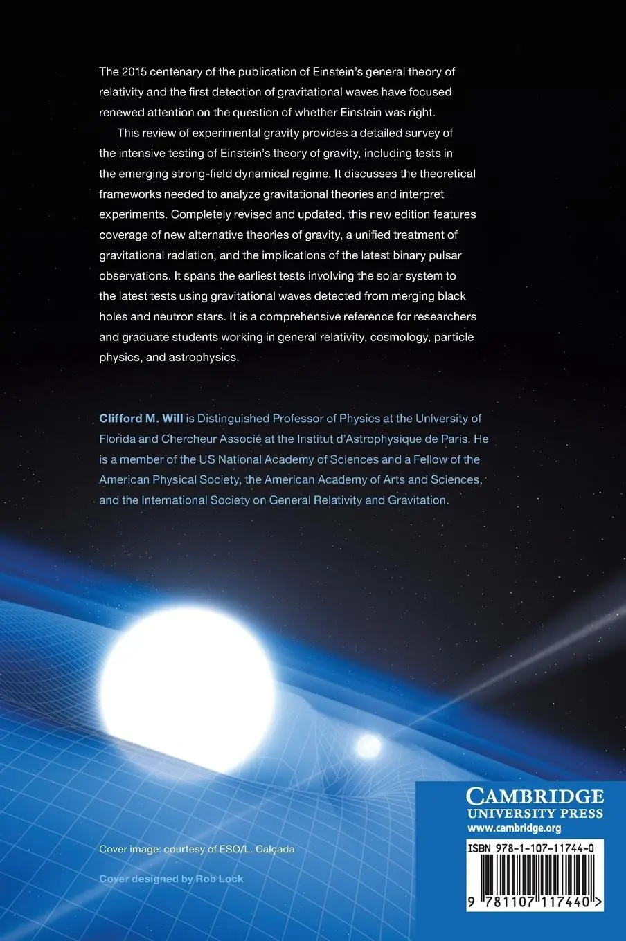 Rückseite: 9781107117440 | Theory and Experiment in Gravitational Physics | Clifford M. Will