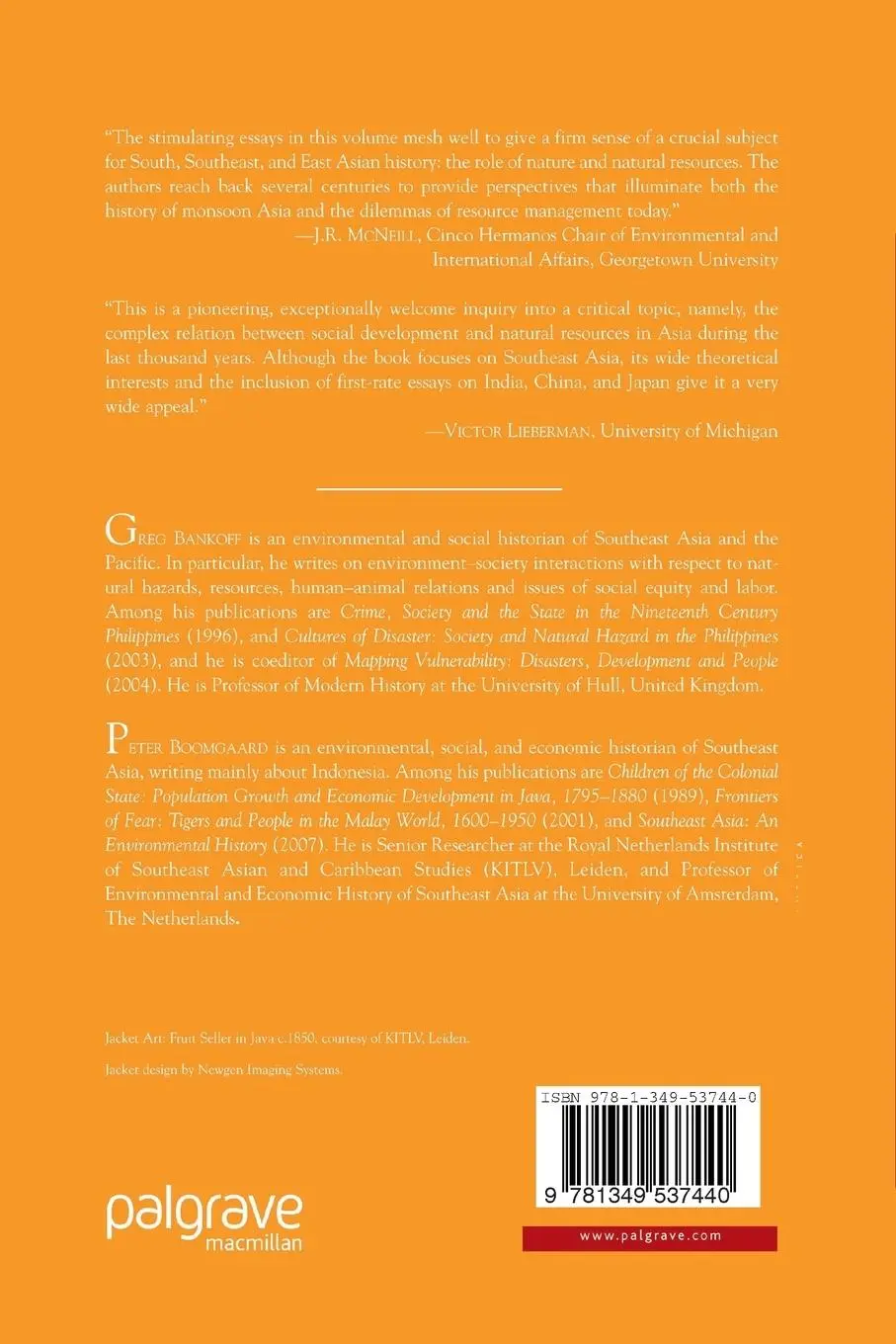 Rückseite: 9781349537440 | A History of Natural Resources in Asia | The Wealth of Nature | Buch