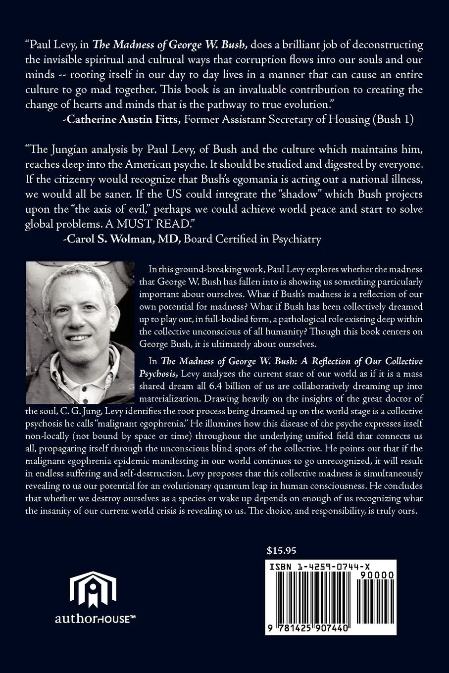 Rückseite: 9781425907440 | The Madness of George W. Bush | Paul Levy | Taschenbuch | Englisch