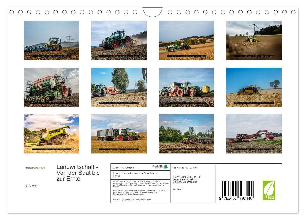 Bild: 9783457797440 | Landwirtschaft - Von der Saat bis zur Ernte (Wandkalender 2026 DIN...
