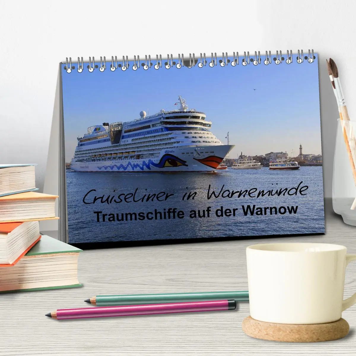 Bild: 9783516197440 | Cruiseliner in Warnemünde (Tischkalender 2026 DIN A5 quer),...