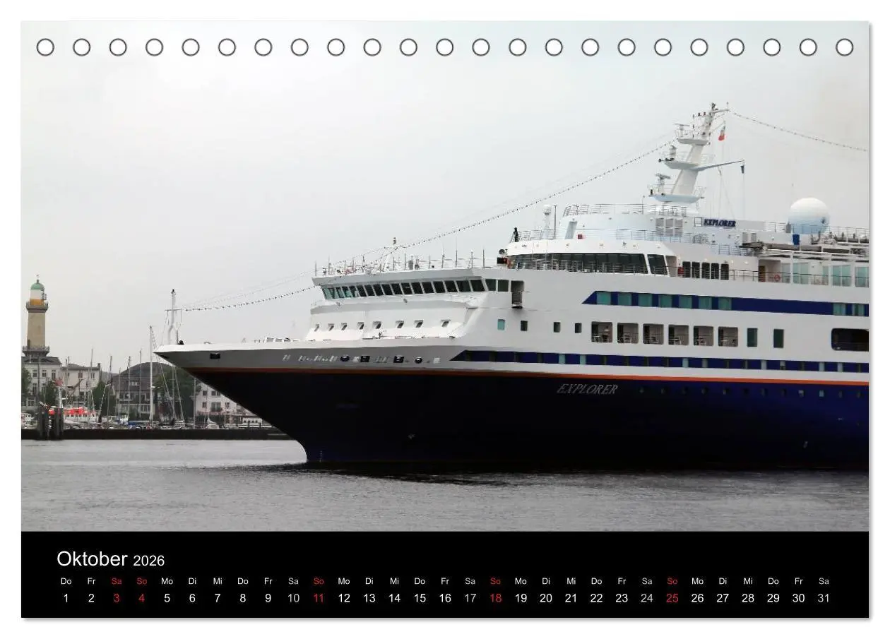 Bild: 9783516197440 | Cruiseliner in Warnemünde (Tischkalender 2026 DIN A5 quer),...