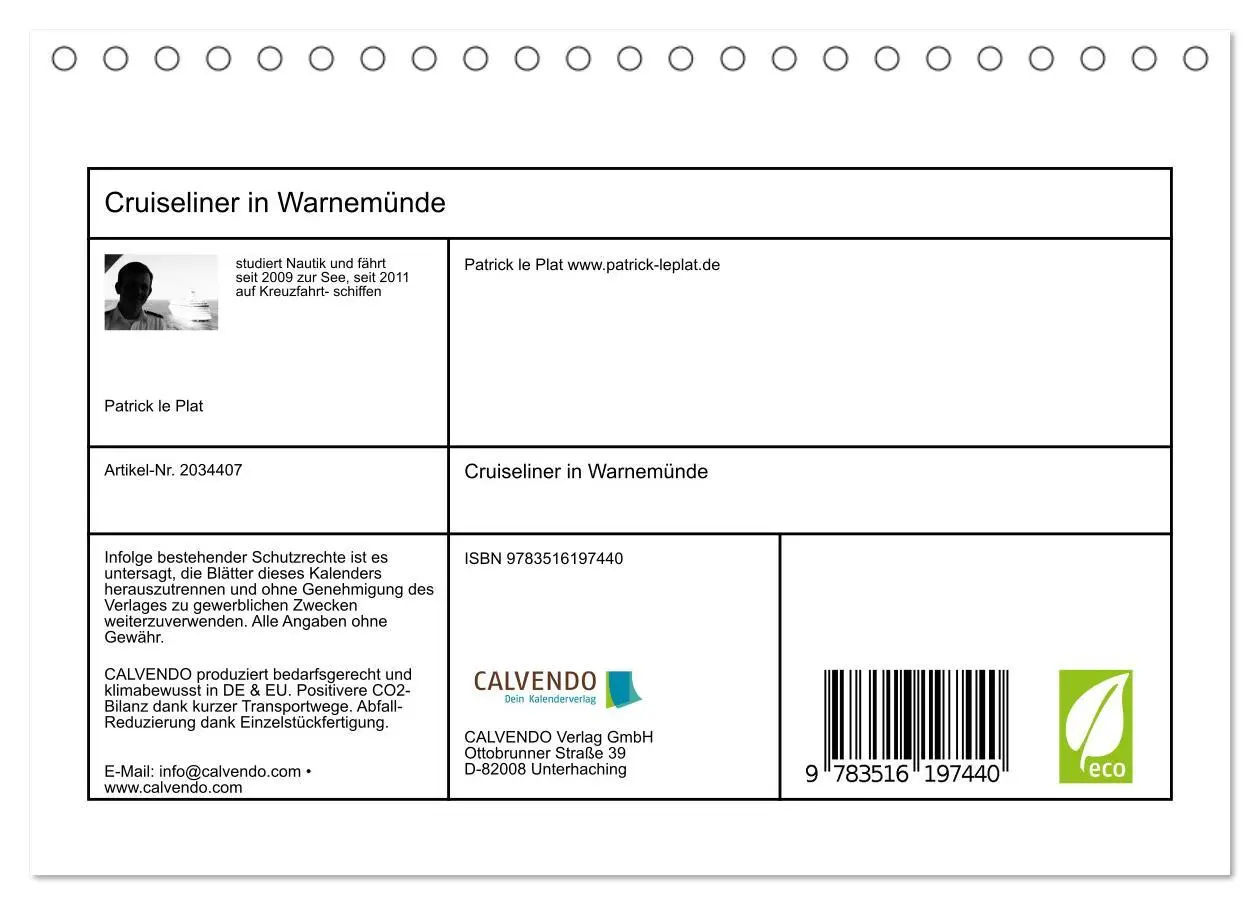 Bild: 9783516197440 | Cruiseliner in Warnemünde (Tischkalender 2026 DIN A5 quer),...