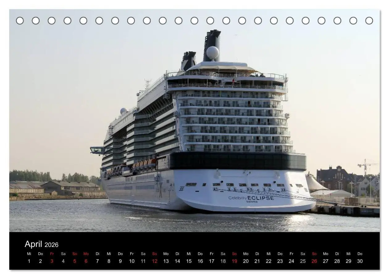 Bild: 9783516197440 | Cruiseliner in Warnemünde (Tischkalender 2026 DIN A5 quer),...