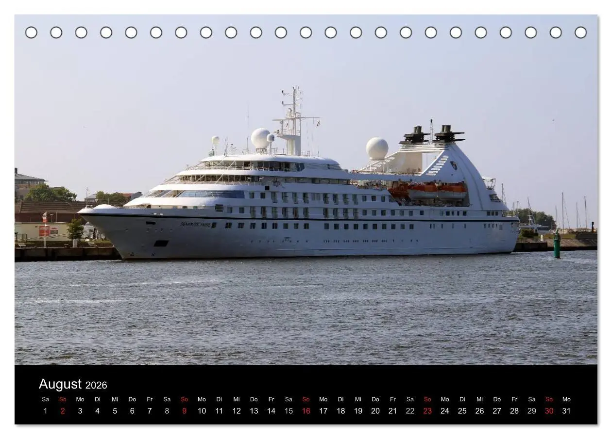 Bild: 9783516197440 | Cruiseliner in Warnemünde (Tischkalender 2026 DIN A5 quer),...