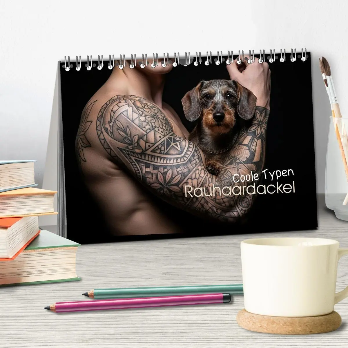 Bild: 9783516717440 | Coole Typen - Rauhaardackel (Tischkalender 2026 DIN A5 quer),...
