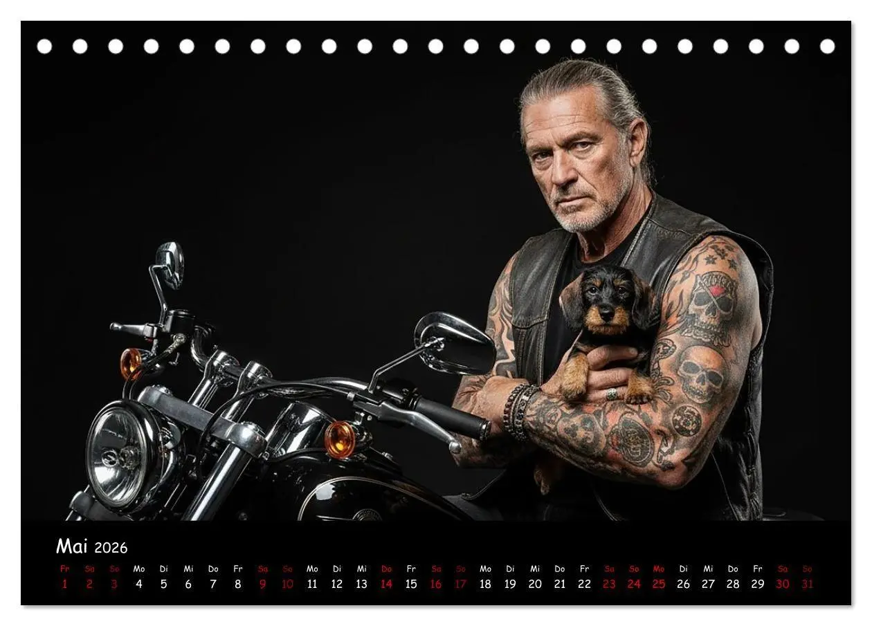 Bild: 9783516717440 | Coole Typen - Rauhaardackel (Tischkalender 2026 DIN A5 quer),...