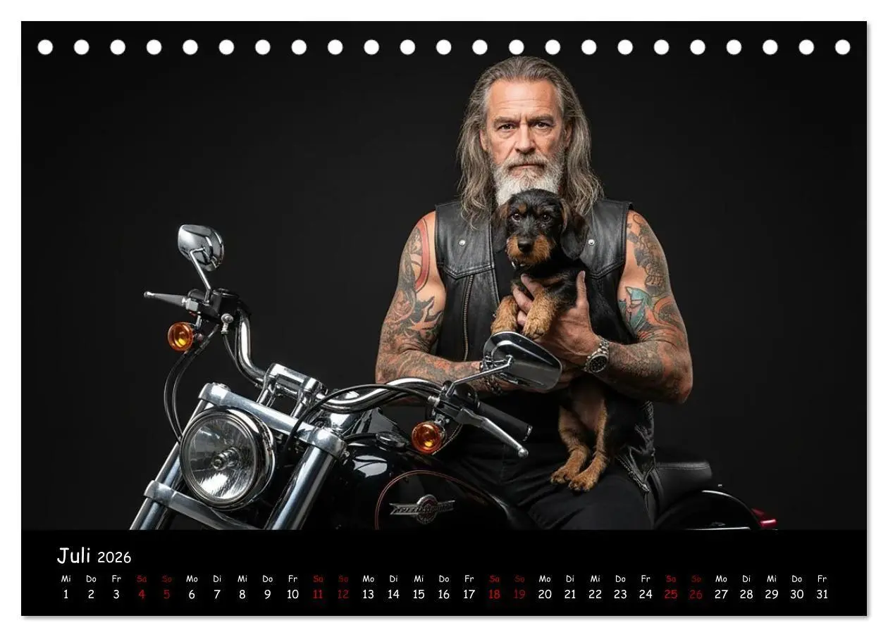 Bild: 9783516717440 | Coole Typen - Rauhaardackel (Tischkalender 2026 DIN A5 quer),...