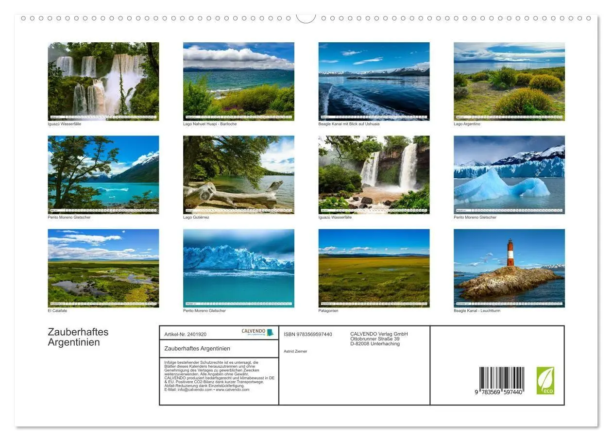 Bild: 9783569597440 | Zauberhaftes Argentinien (hochwertiger Premium Wandkalender 2027...