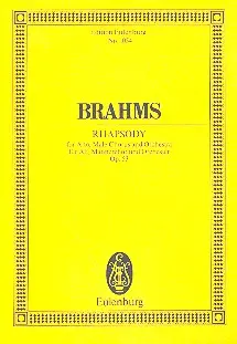 Cover: 9783795767440 | Rhapsodie Op. 53 | Johannes Brahms | Eulenburg Miniature Scores | 1978