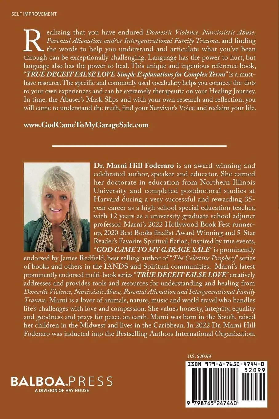Rückseite: 9798765247440 | TRUE DECEIT FALSE LOVE | Marni Hill Foderaro | Taschenbuch | Englisch