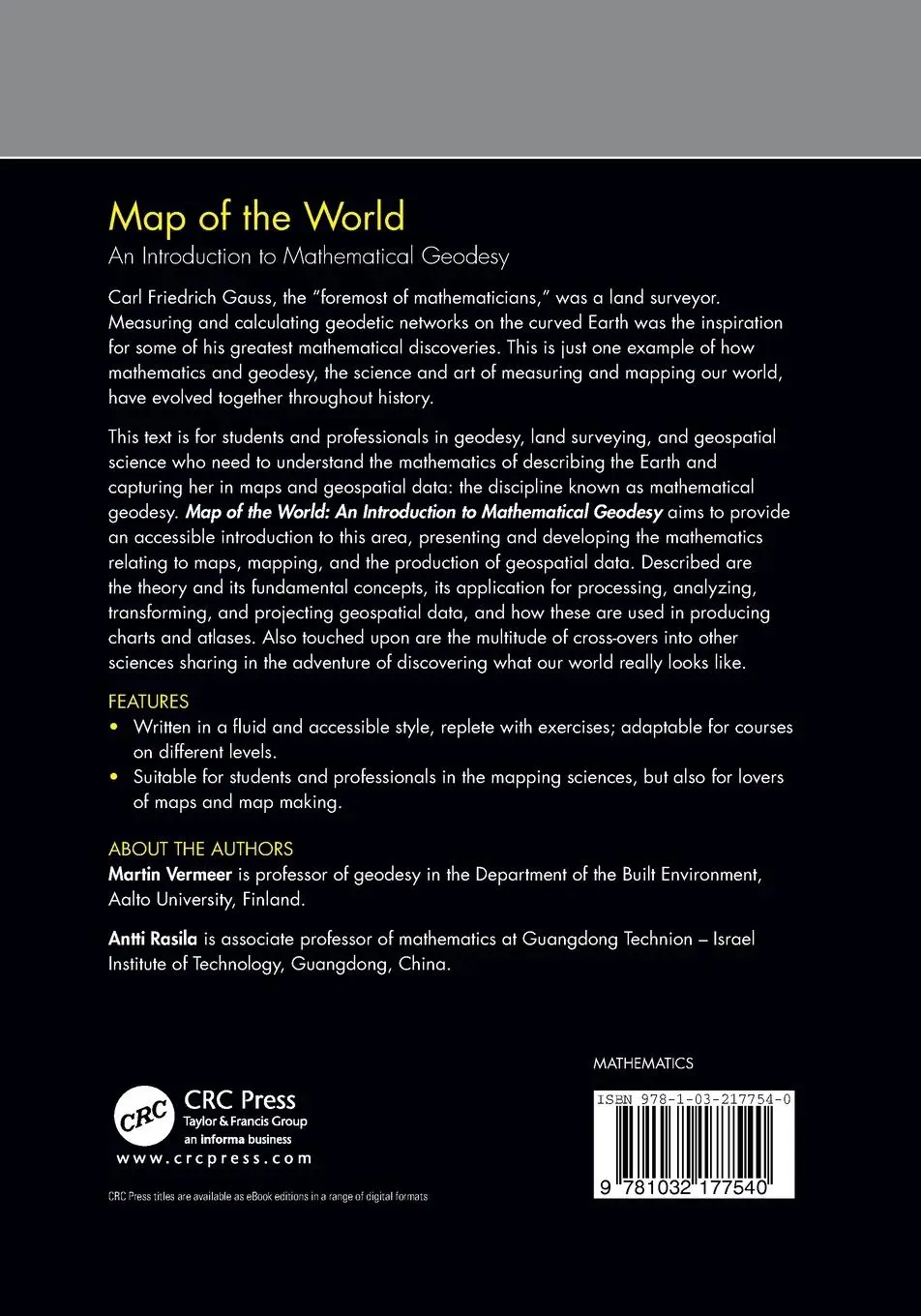 Rückseite: 9781032177540 | Map of the World | An Introduction to Mathematical Geodesy | Buch