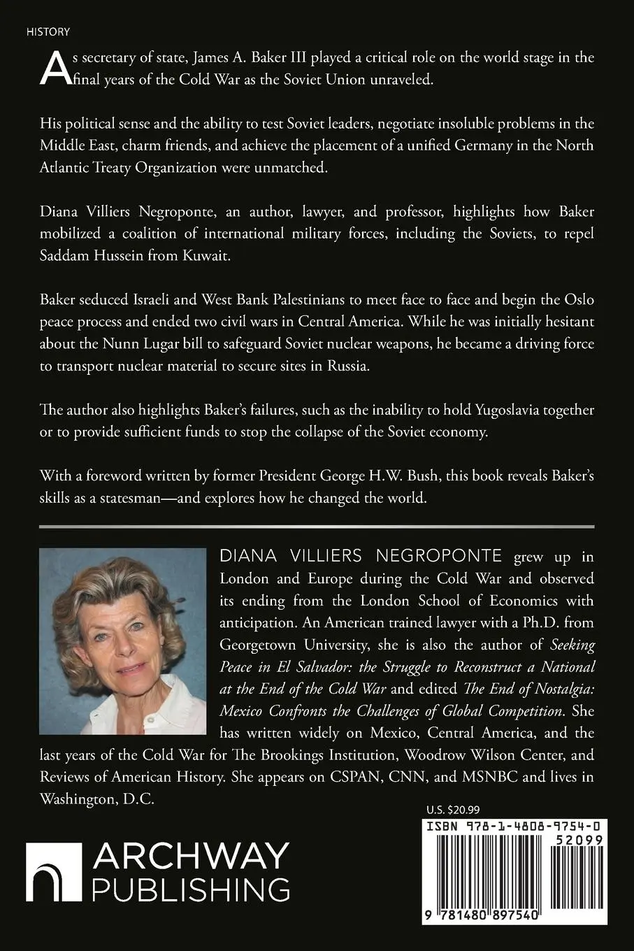 Rückseite: 9781480897540 | Master Negotiator | Diana Villiers Negroponte | Taschenbuch | Englisch