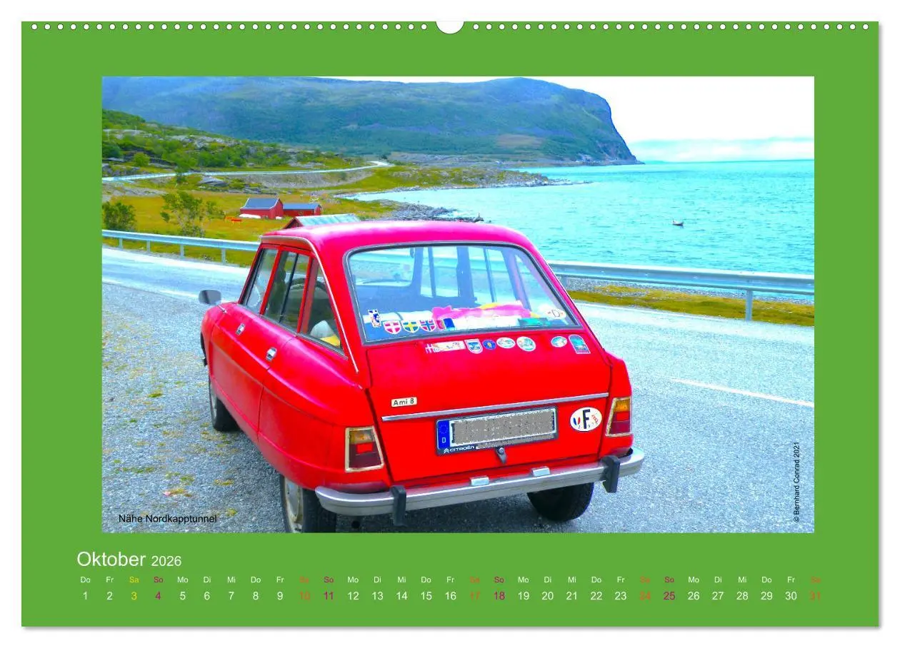 Bild: 9783457547540 | Abenteuer Citroen Ami 8 (Wandkalender 2026 DIN A2 quer), CALVENDO...